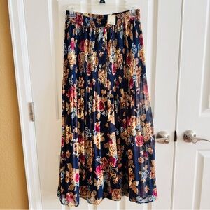 Express Vintage Sheer Floral Maxi Skirt Y2K Women's Size M NWT